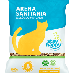 Stay Happy Arena Sanitaria Ecologica Gatos 10 kg