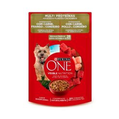 Purina One Pouch Perro Multiproteinas Carne Pollo Cordero 85 grs