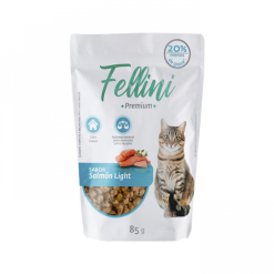 Fellini Pouch Gato Salmón Light 85 grs