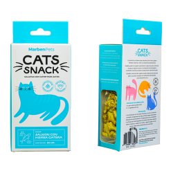Marben Snack Gato Galletas Salmón Catnip 80 grs