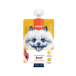 Wanpy Meat Paste Perro Beef Carrot & Pea 90 grs