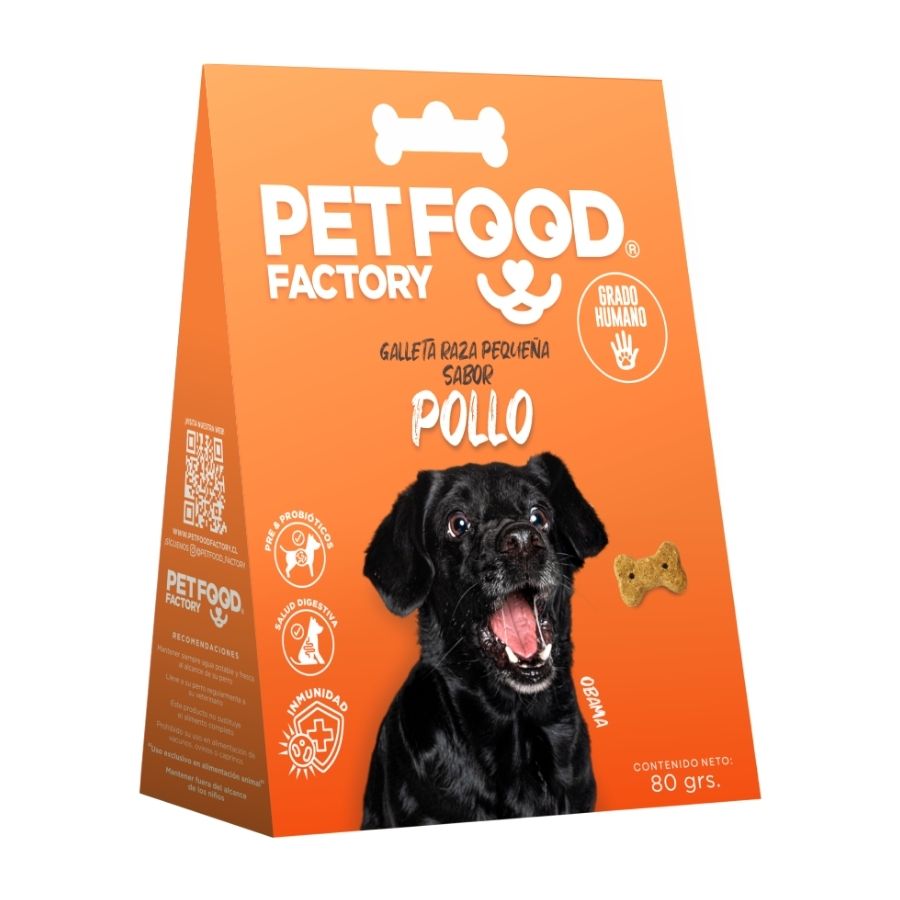 PetFood Galleta Perro Pollo Raza Pequeña 80 grs