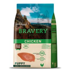 Bravery Puppy Large/Medium Breeds Chicken 12 kg.