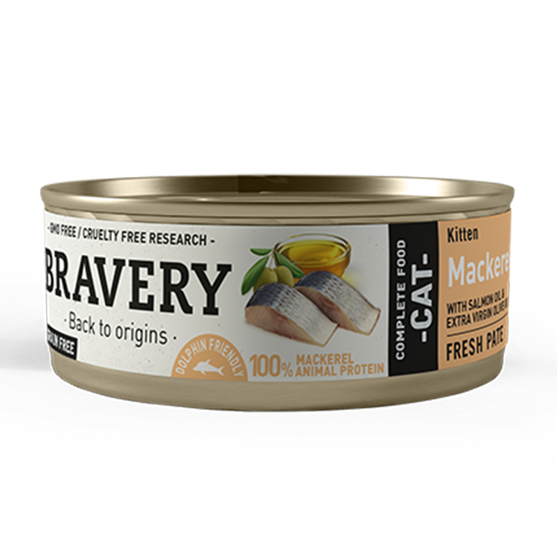 Bravery Lata Gato Kitten Mackerel 70 grs