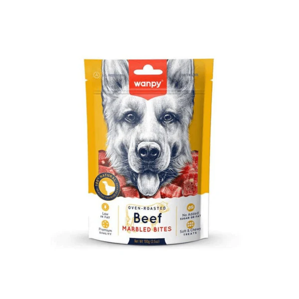 Wanpy Snack Beef Marbled Bites Perro Beef 100 grs.