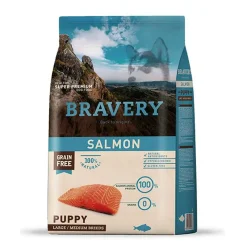 Bravery Perro Puppy Large/Médium Breeds Salmon 4 Kg.