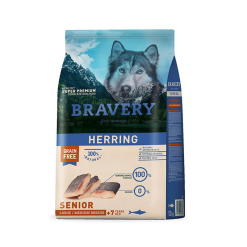 Bravery Perro Senior Large/Medium Breeds Herring 4 kg.