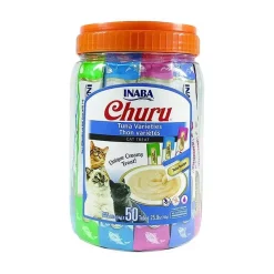 Churu Snack Para Gato Tarro Atún Variedades 50 Tubos