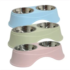 Plato de acero inoxidable y plástico, doble