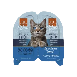 Snack De Gato Humedo Duo  Atun - pollo y ostion 70 gr- Fit Formula