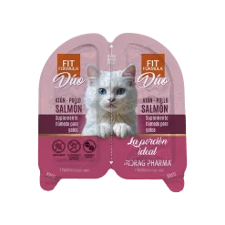 Snack De Gato Humedo Duo  Atun - pollo y salmon 70 gr- Fit Formula