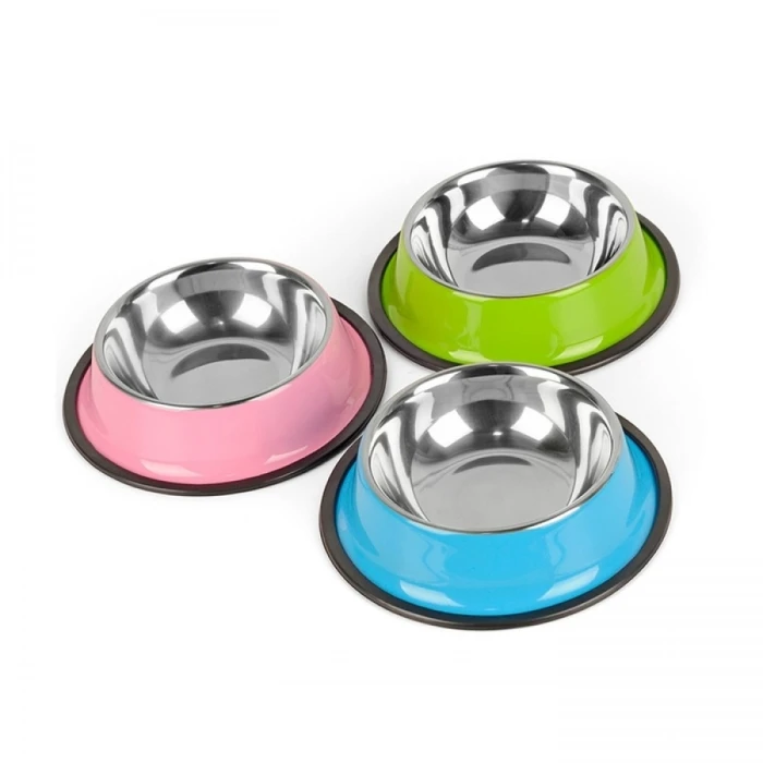 Plato metálico para perro Grande colores