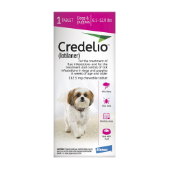 Credelio 112.5mg – 2.5 a 5.5kg – 1 comp Antiparasitario