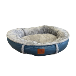 Cama Circular Azul S