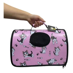 Bolso Portatil Gato Diseño Rosado
