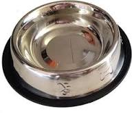 Plato Metálico Huellas para perro Grande