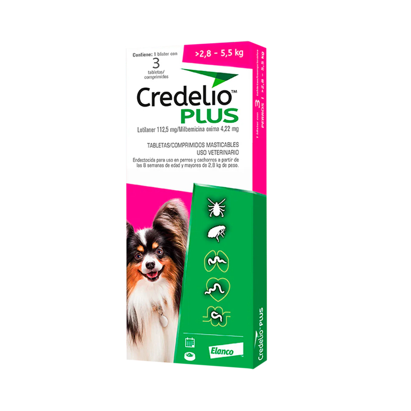 Credelio Plus 2.8Kg – 5.5kg 1 comprimido