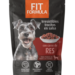 Fit formula con carne de res para perros de 85 gr.