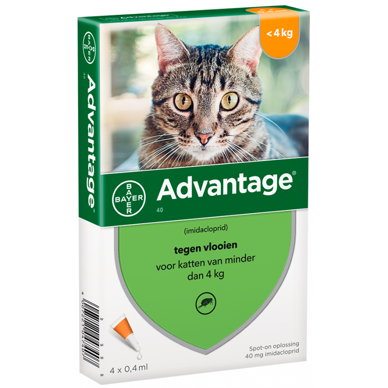 Pipeta Advantage para Gatos – Hasta 4 Kg.