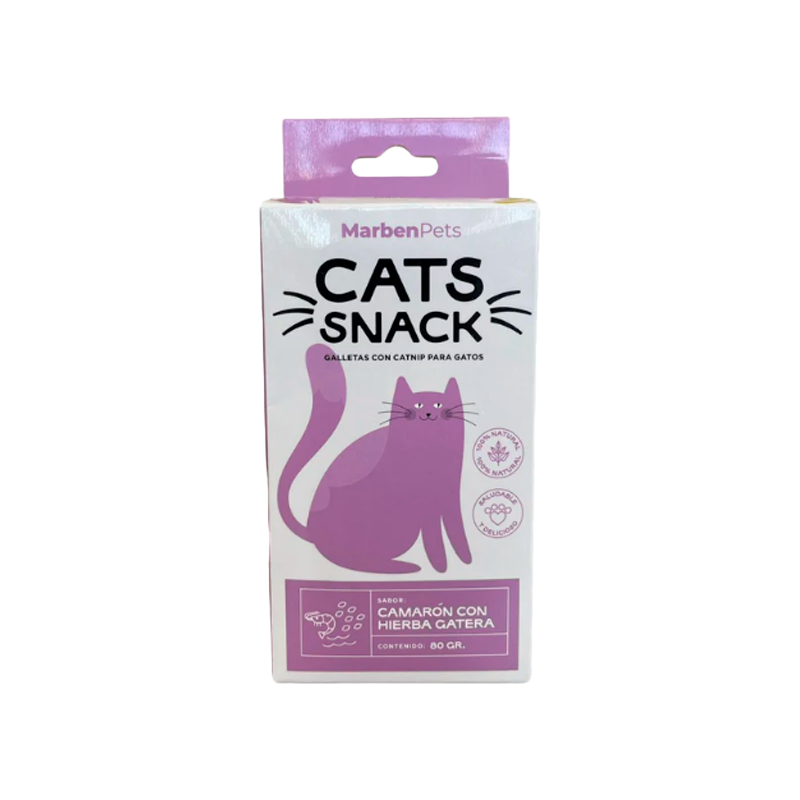 Marben Cats Snack Gato Camaron con hierba gatera 80 grs