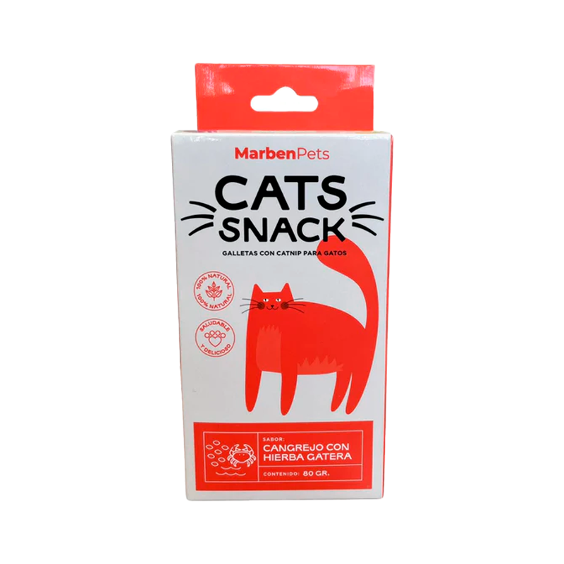 Marben Cats Snack Gato Cangrejo con hierba gatera 80 grs